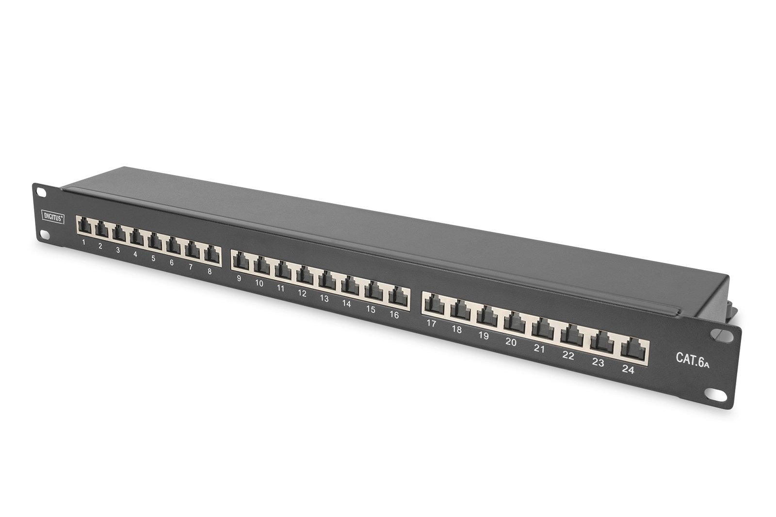 r4ahEpiP3kGxqVa9H47Qtw.r.jpg DIGITUS CAT 6A Patch Panel shielded 1U 24 port - Image 1