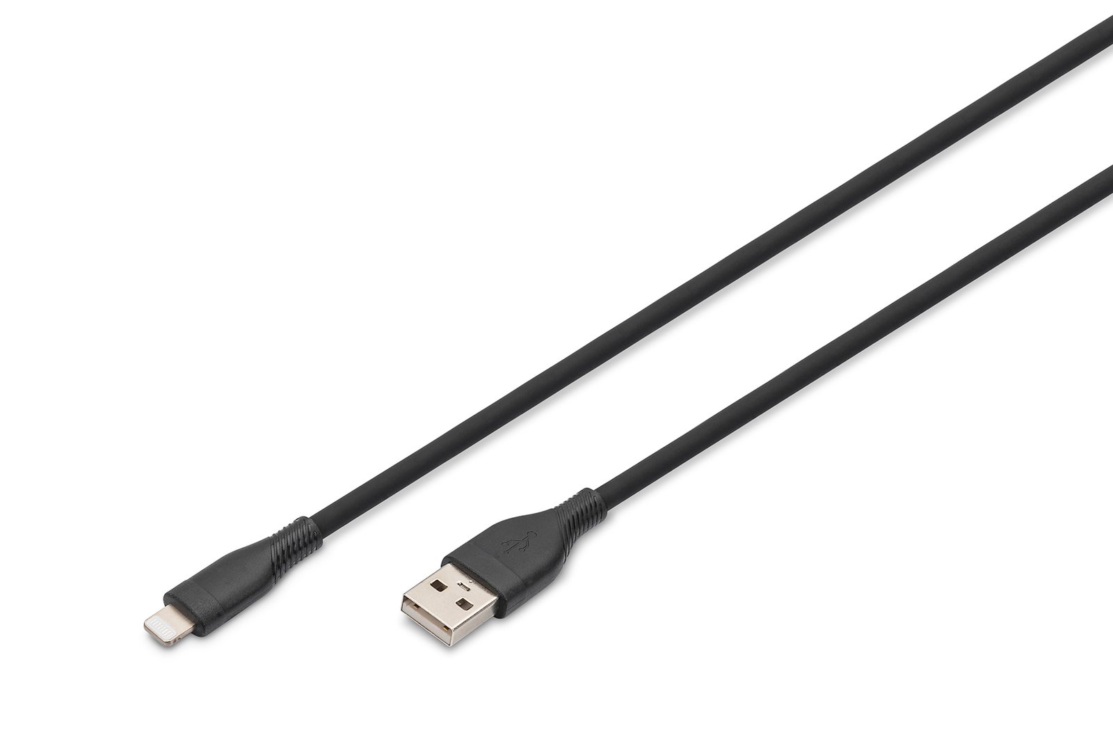 sMvufYoZMEqsdbscBLrs_Q.r.jpg DIGITUS Silicone Charging cable USB A to Lightning 2m 12W Black - Image 1