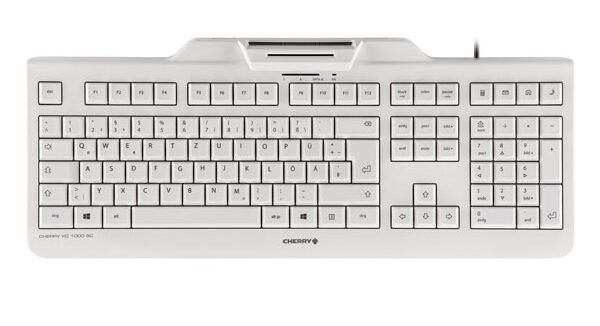 CHERRY KC 1000 SC Keyboard Corded AZERTY White