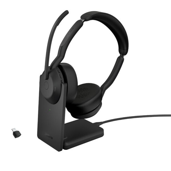 JABRA Evolve2 55 UC Stereo Headset with charging stand USB C