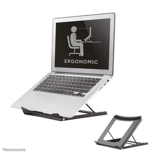 NEOMOUNTS Laptop Stand 10 16inch Max 5 kg 5 Height Positions Foldable Compact Universal Black