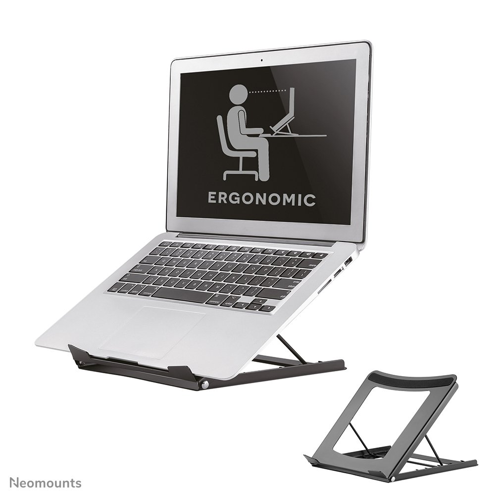 tg0C14hrd0K32_oBHWk-qg.r.jpg NEOMOUNTS Laptop Stand 10 16inch Max 5 kg 5 Height Positions Foldable Compact Universal Black - Image 1