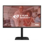 AOC E4 Series 27 inch Full HD LED Monitor 1920x1080 Pivot HAS