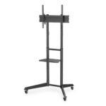 DIGITUS 37 70 inch Rolling Floor Stand Weight Capacity 50kg VESA 100 x 100 up to 600 x 400 Black