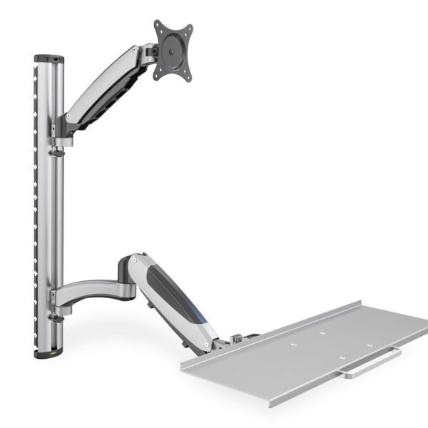 DIGITUS Workstation (Monitor Keyboard) Wall Mount 27 inch 6 kg VESA 75x75 100x100 silver
