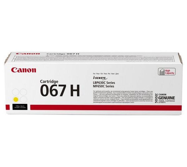 CANON 067H high capacity for i SENSYS MF651Cw yellow