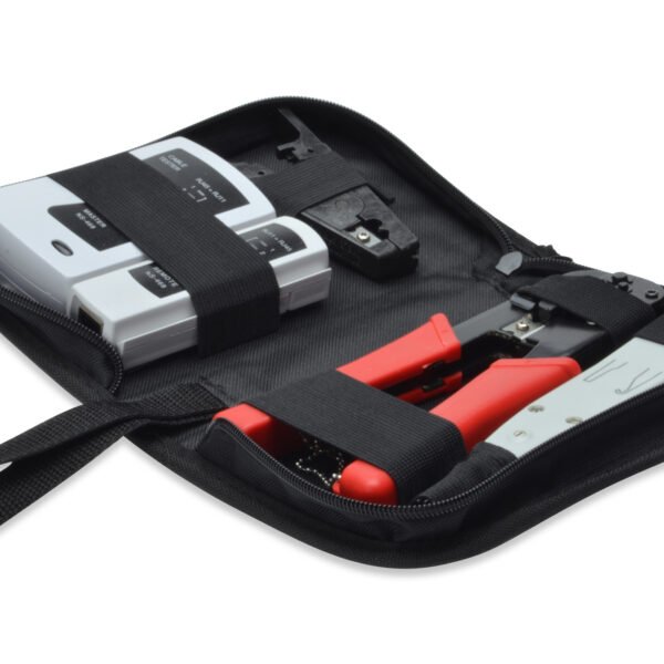 DIGITUS Network Tool Set LAN Tester Crimping Tool Cut and Stripping Tool Punch Down Tool Bag