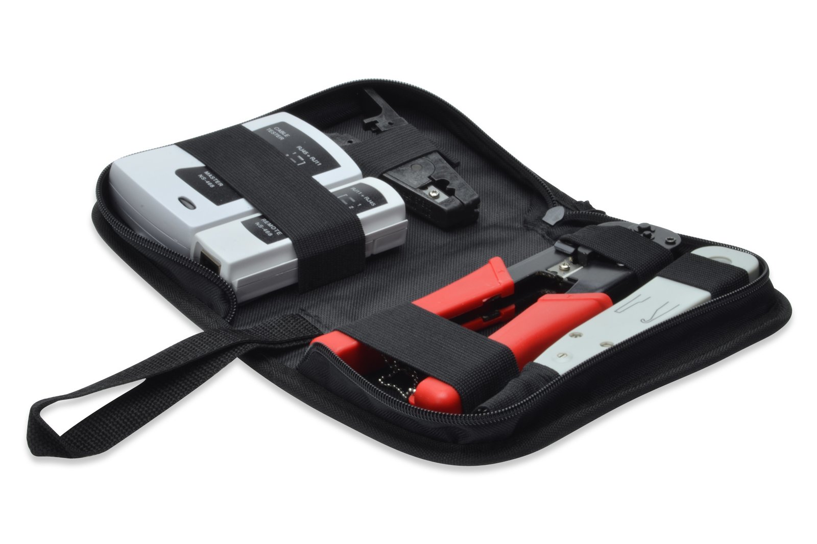 yVs2U0sSZkGKdR_CkZOGFw.r.jpg DIGITUS Network Tool Set LAN Tester Crimping Tool Cut and Stripping Tool Punch Down Tool Bag - Image 1