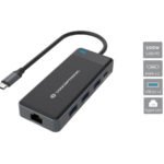 CONCEPTRONIC 7 in 1 Docking Station USB 3.2 Gen 1 MST HDMI x 2 USB 3.0 x 3 GbE 100W USB PD